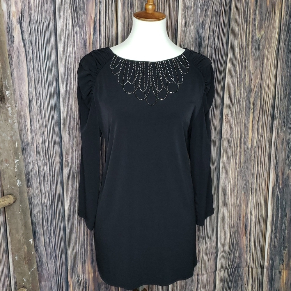 NWT Susan graves top black size large